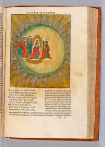 Dante and Beatrice encounter the inhabitants of the Second Heaven, the Sphere of Mercury. He speaks with Justinian I, the emperor who reformed Roman laws and, with God's inspiration, created the Codex Justinianus, bringing peace to his people. Romeo of Villaneuve, whom Justinian praises, is also visible. 