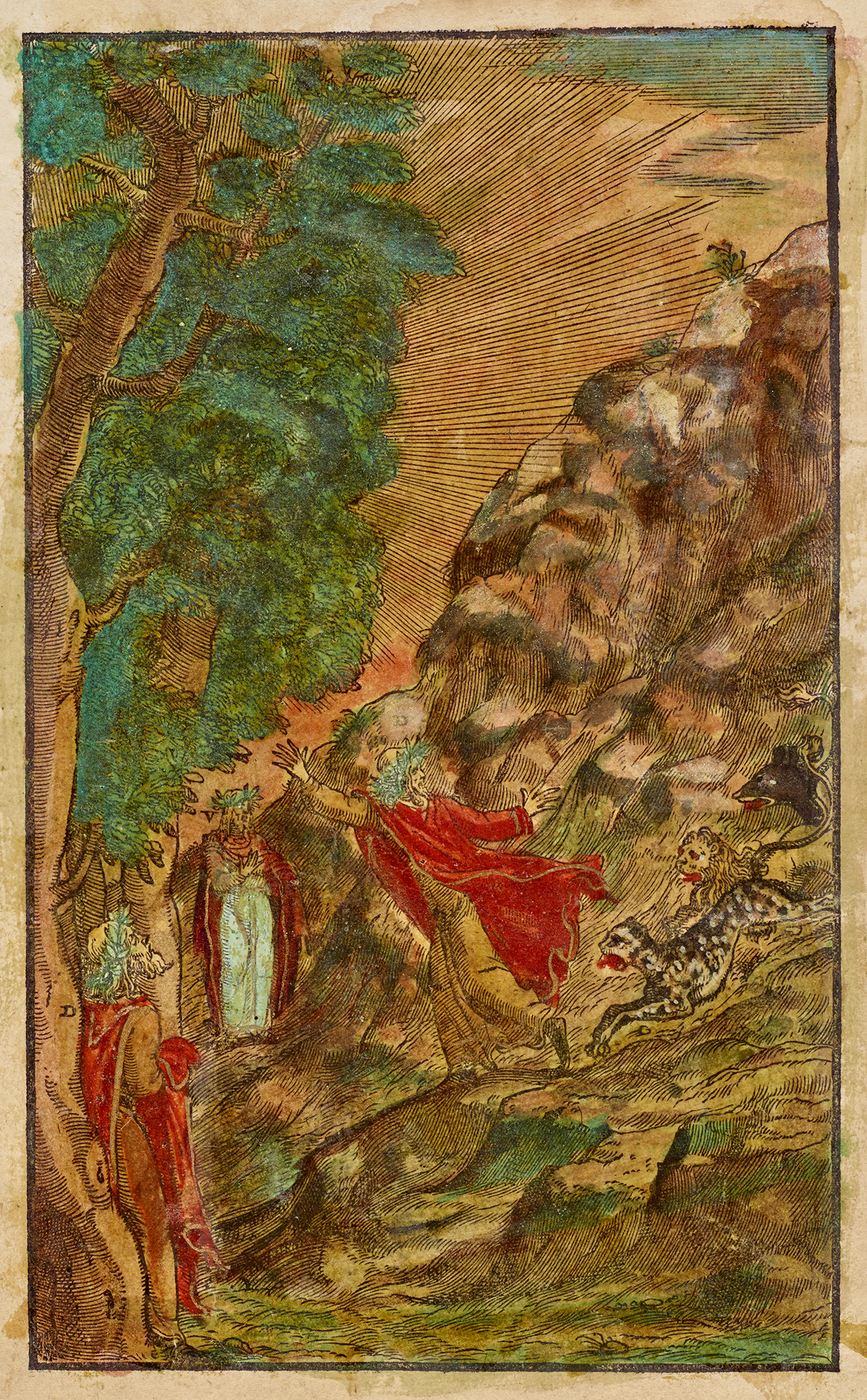 Inferno, Canto 1 : Dante in the savage wood, illustration from The Divine  Comedy by Dante Alighieri, 1885