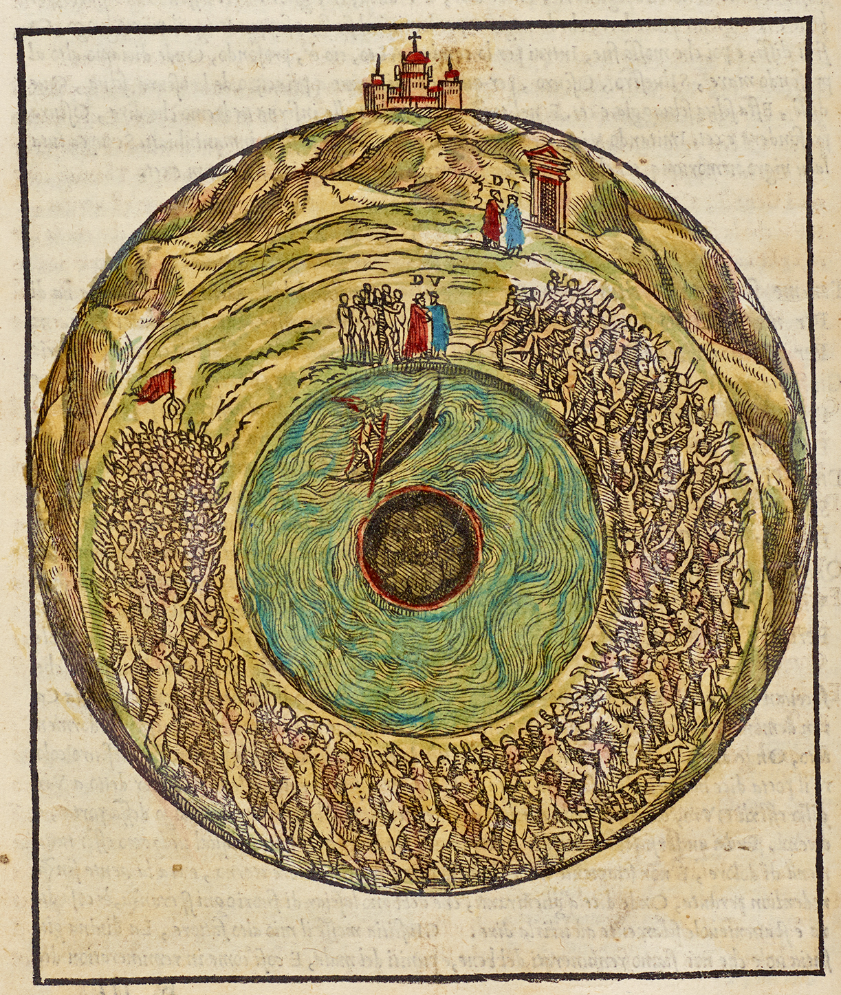 A Map of Dante's Inferno in Three Touchstones