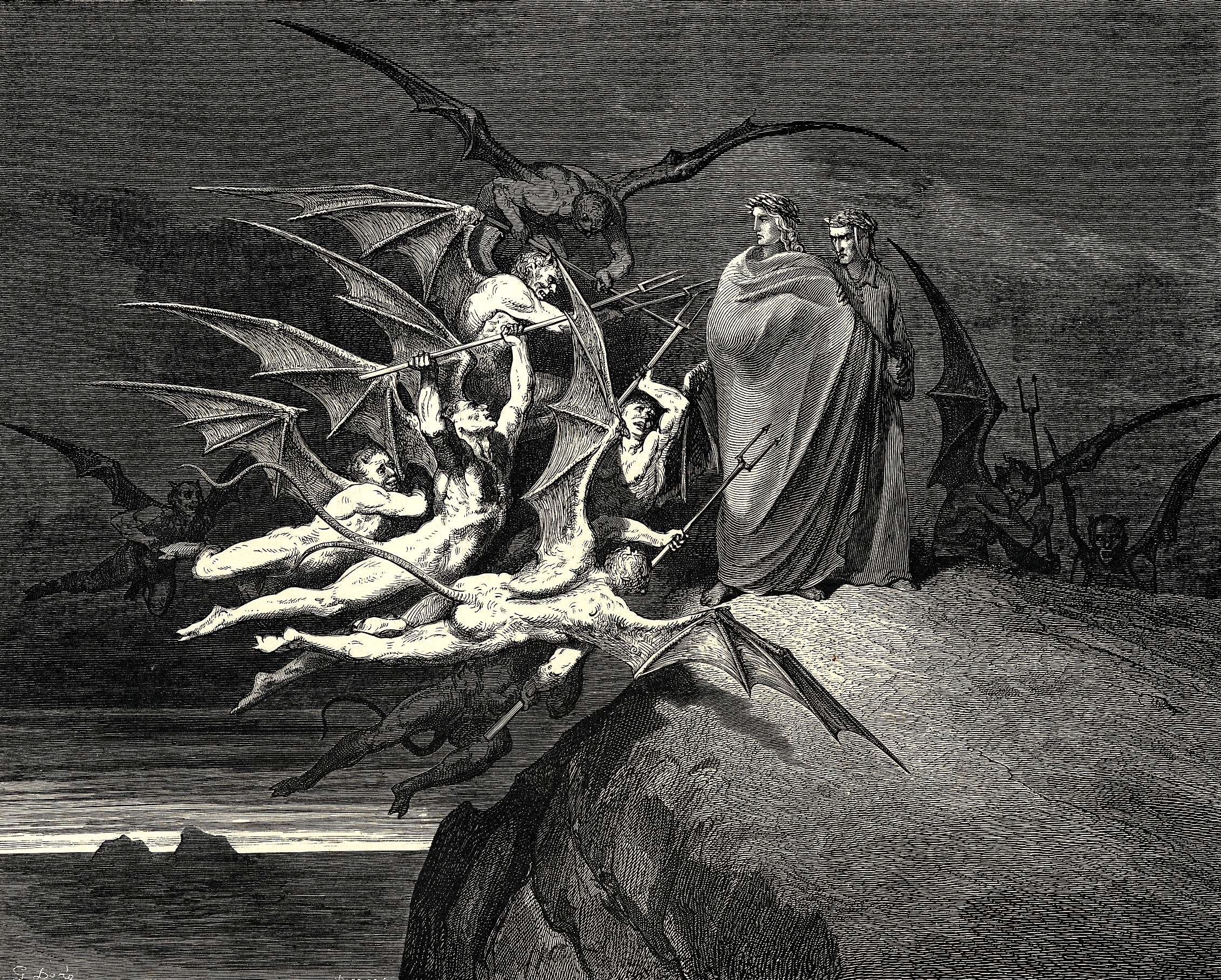 Dante Inferno by Dore t50 Ornament by Historic illustrations - Pixels